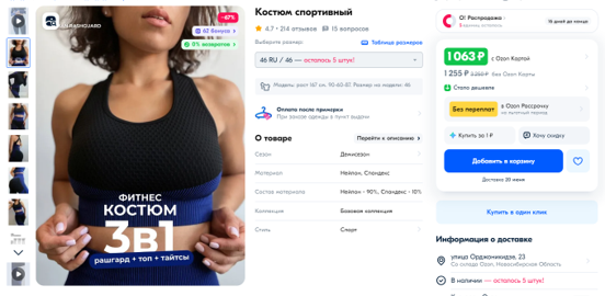 Продажа магазина Woman Rushguard на OZON/Передача карточек товаров