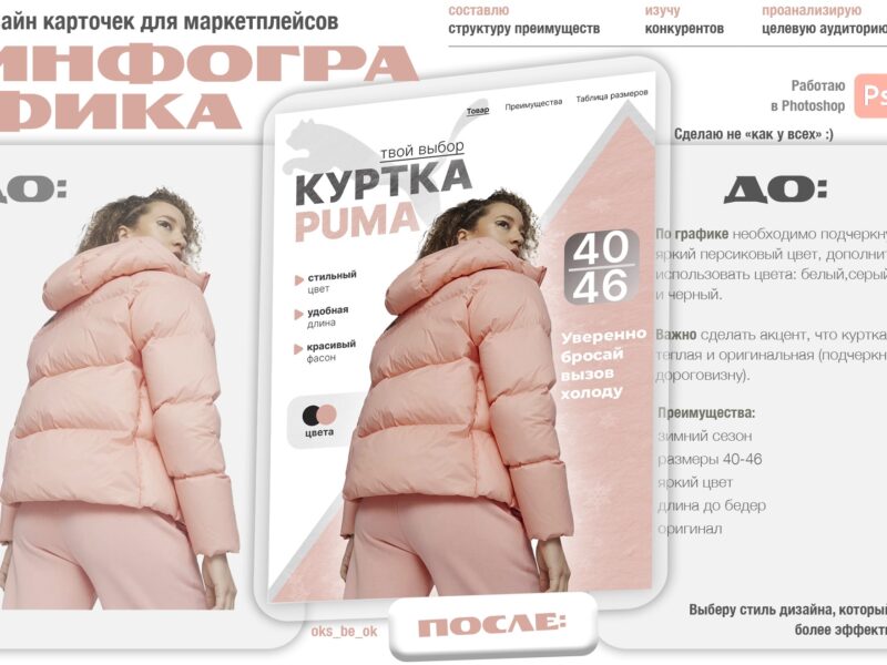 ИНФОГРАФИКА для маркетплейсов: карточки товара