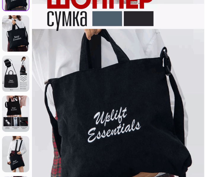 Продам карточки ВБ 6 штук, категория сумки, шопперы. Рейтинг высокий.